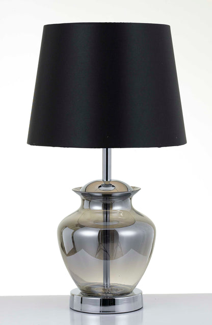 TFS TABLE LAMP 25wE27max D 300 H 480 CL-SW CHROME / SMOKE / BLACK