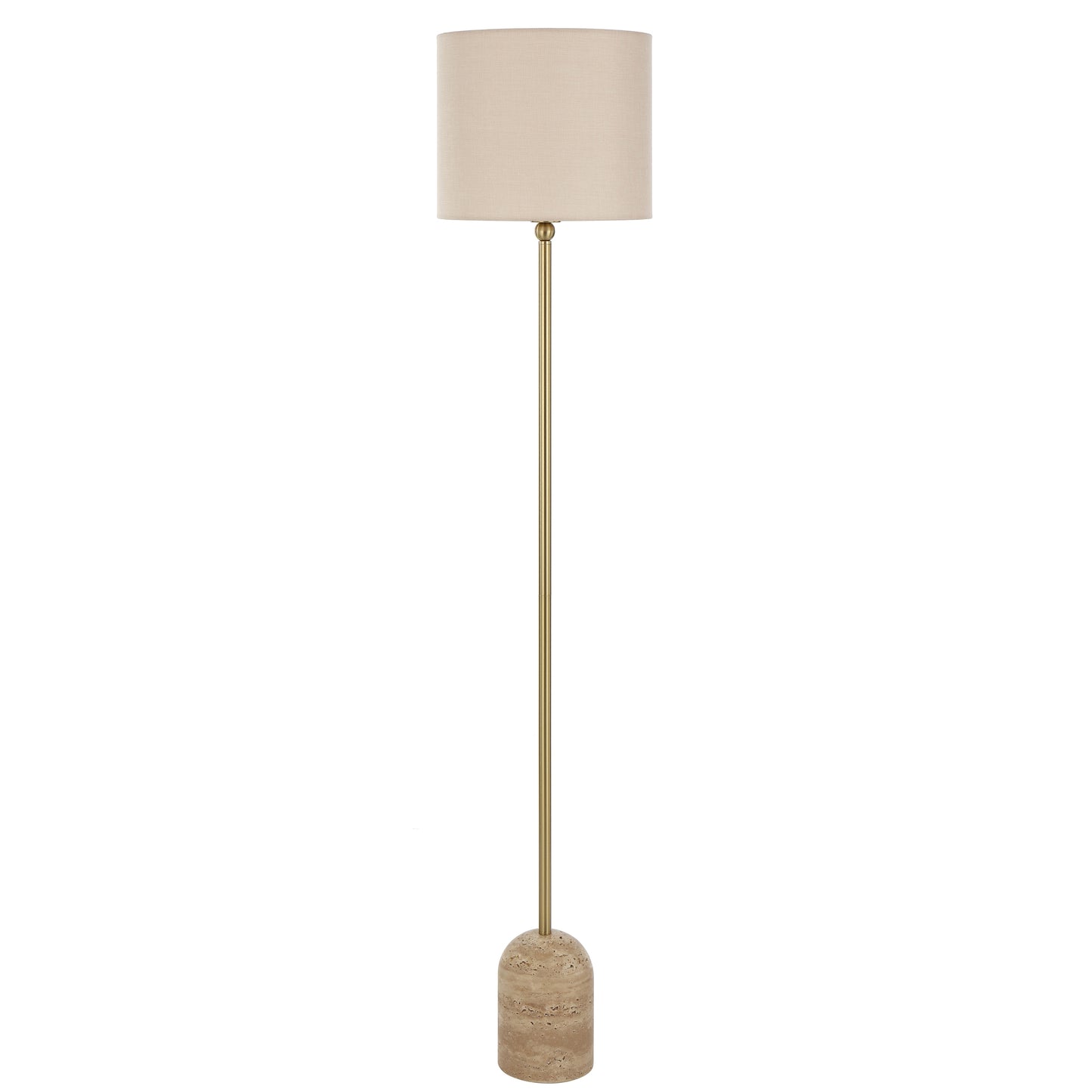Segovia TFS FLOOR LAMP 25wE27max D:300 H:1550 FOOT SWT BEIGE TRAVERTINE/ANT GOLD/CREAM