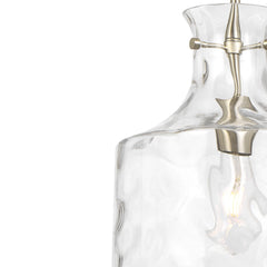 Norastone TFS 1LT PENDANT 25wE27max D:280 H:330 ROD 1.5m NICKEL MATT/CLEAR WATER STREAK