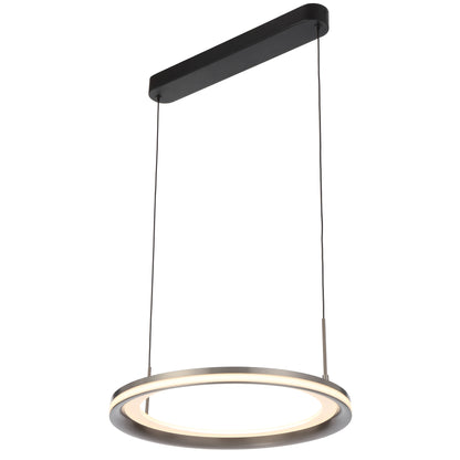 TFS 40CM PENDANT 40wLED D400 H30 3000K DIM CAB 2m 1710Lm PEARL GREY/FROST