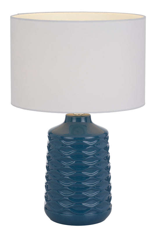 TFS CERAMIC TABLE LAMP 25wE27max H:425 D:280 BLUE/WHITE