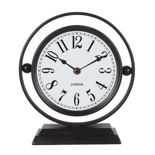 Metal Black Table Clock