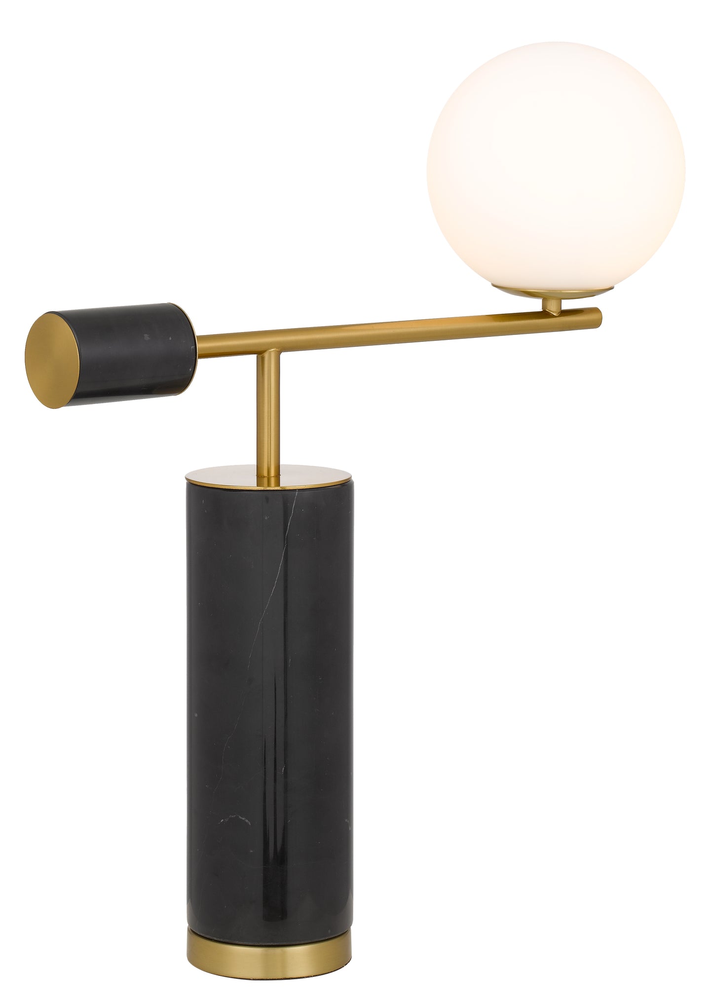 TFS TABLE LAMP 25wE27max D:510 H:600 Inline Switch BLACK / OPAL MATT