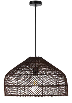 TFS 50 PENDANT 25wE27max D500 H300 cab1.5m BROWN RATTAN