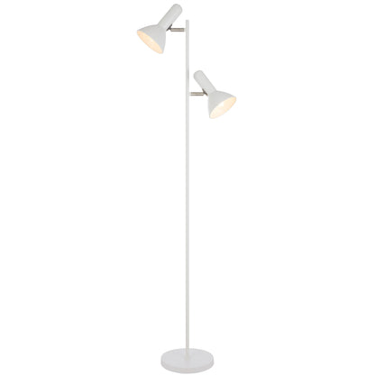 TFS 2LT FLOOR LAMP 2x25wE27max L240 W420 H1610 ON/OFF SWT ON HEAD WHITE