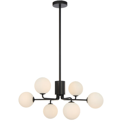 TFS 6LT PENDANT 6x6wG9max KIT D650 H295 ROD:2*600+1*300 BLACK/ OPAL MATT