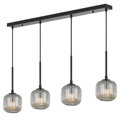 TFS 4 PENDANT 4*3wG9 NON-DIM L900D110cab2.0 BLACK / SMOKE / 3000K