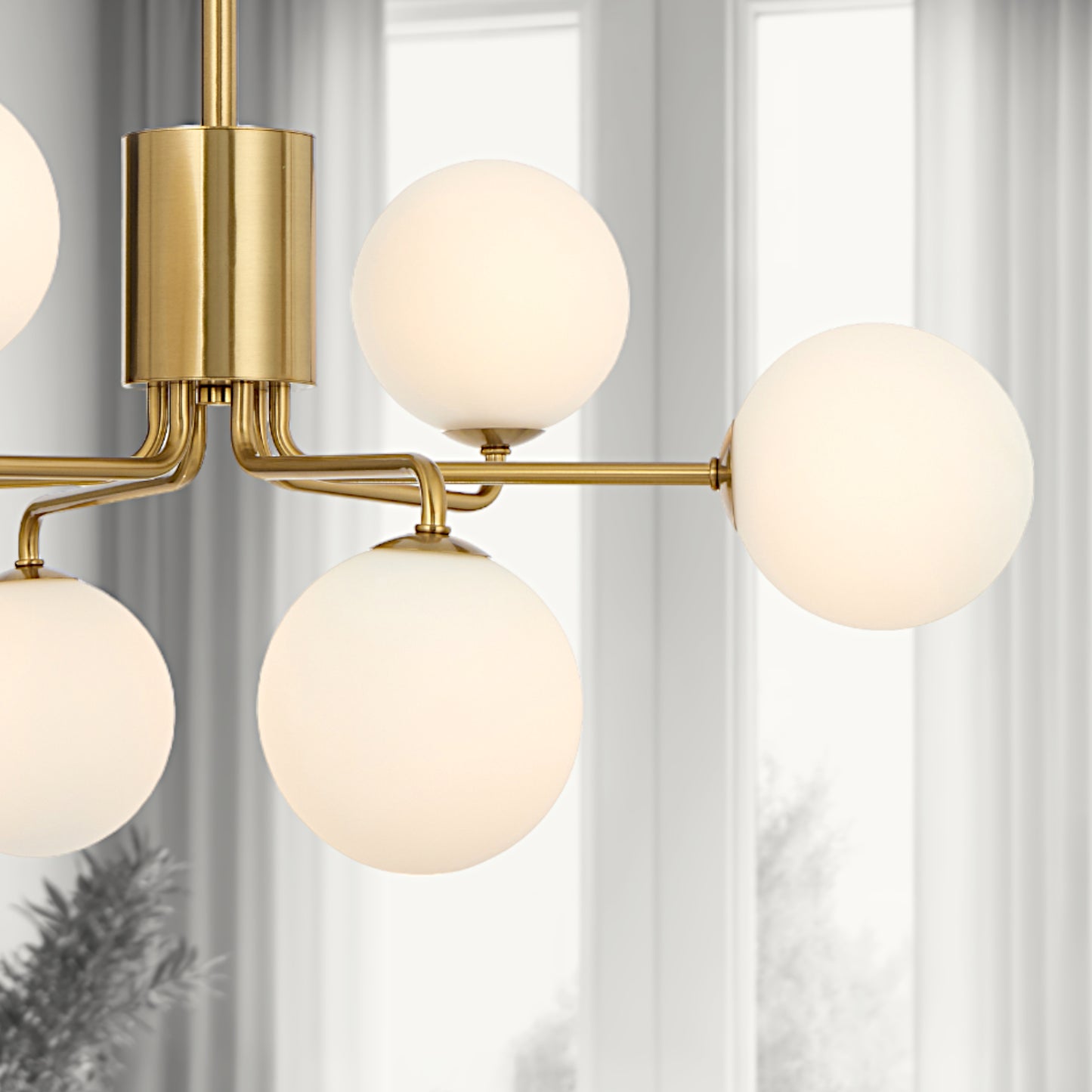 TFS 6LT PENDANT 6x6wG9max KIT D650 H295 ROD:2*600+1*300 ANT GOLD/ OPAL MATT