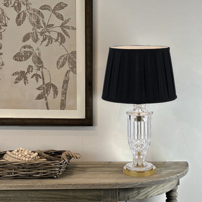 TFS TABLE LAMP 40wE27max D:290 H:510 GOLD CLEAR BLACK