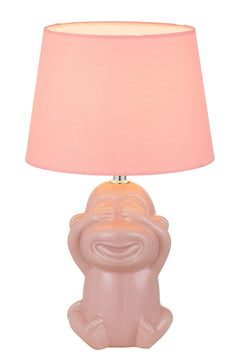 TFS CERAMIC TABLE LAMP 25wE27max H:380 D:215 PINK/PINK