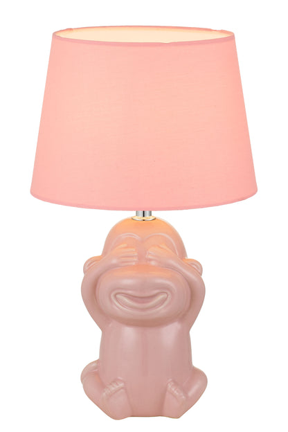 TFS CERAMIC TABLE LAMP 25wE27max H:380 D:215 PINK/PINK