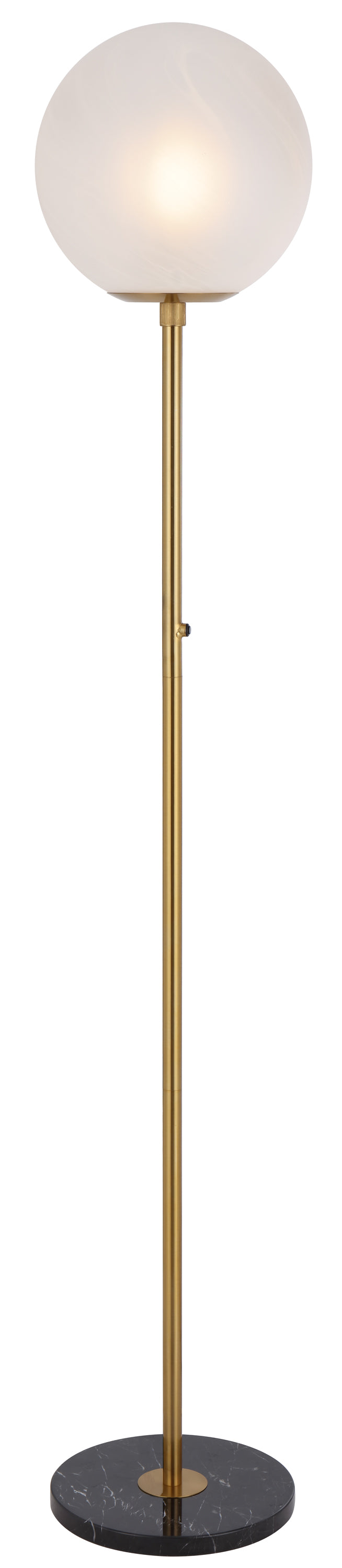 TFS FLOOR LAMP 25wE27max D:300 H:1650 BUTTON SWITCH BLCK MARBLE/ANT GOLD/ALABASTRO