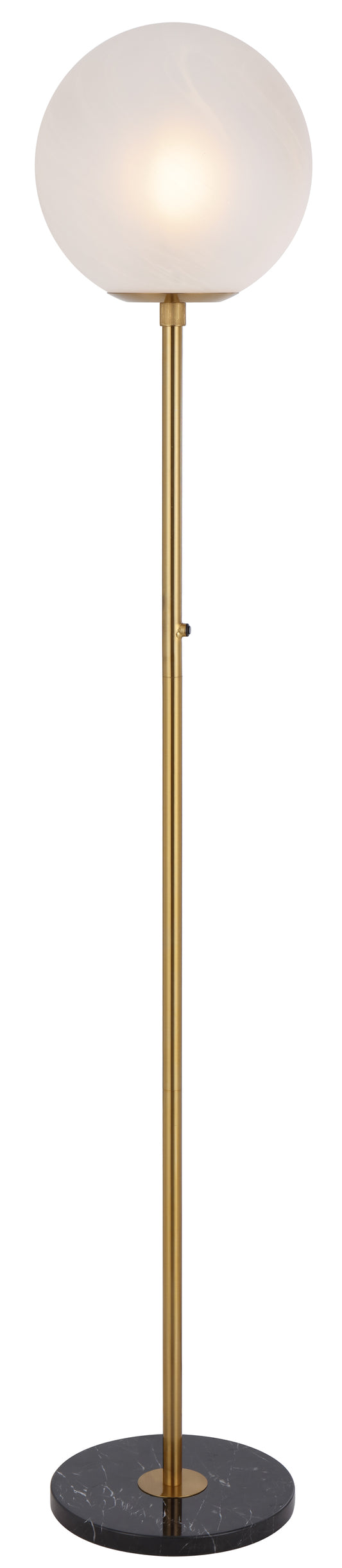 TFS FLOOR LAMP 25wE27max D:300 H:1650 BUTTON SWITCH BLCK MARBLE/ANT GOLD/ALABASTRO