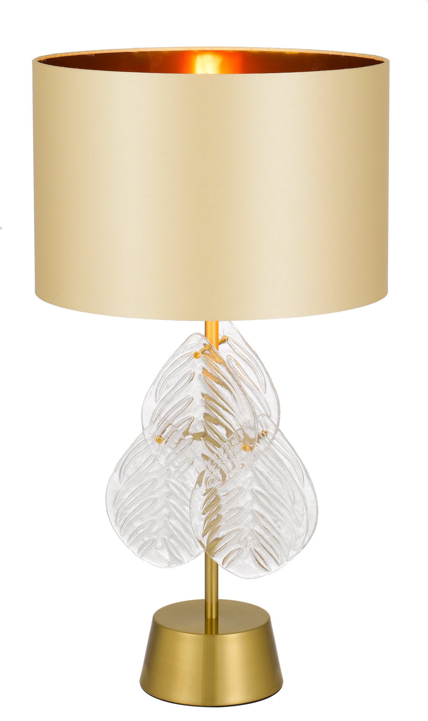 TFS TABLE LAMP 25wE27max D:380 H:700 Inline Switch GOLD / GOLD SHADE