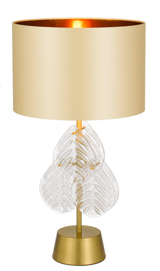 TFS TABLE LAMP 25wE27max D:380 H:700 Inline Switch GOLD / GOLD SHADE