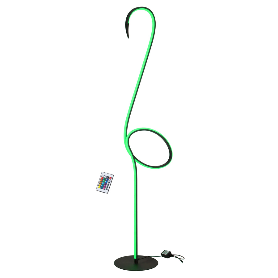 Solform TFS FLOOR LAMP 14wLED D:235 H:1300 FOOT SWTCH + Remote RGB / BLACK