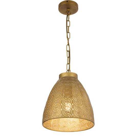TFS PENDANT 25wE27max D280 H325 chain 2m cab. brown ANTIQUE BRASS