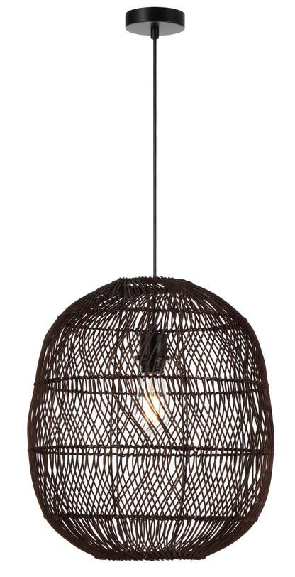 TFS 40 PENDANT 25wE27max D400 H430 cab1.5m BROWN RATTAN