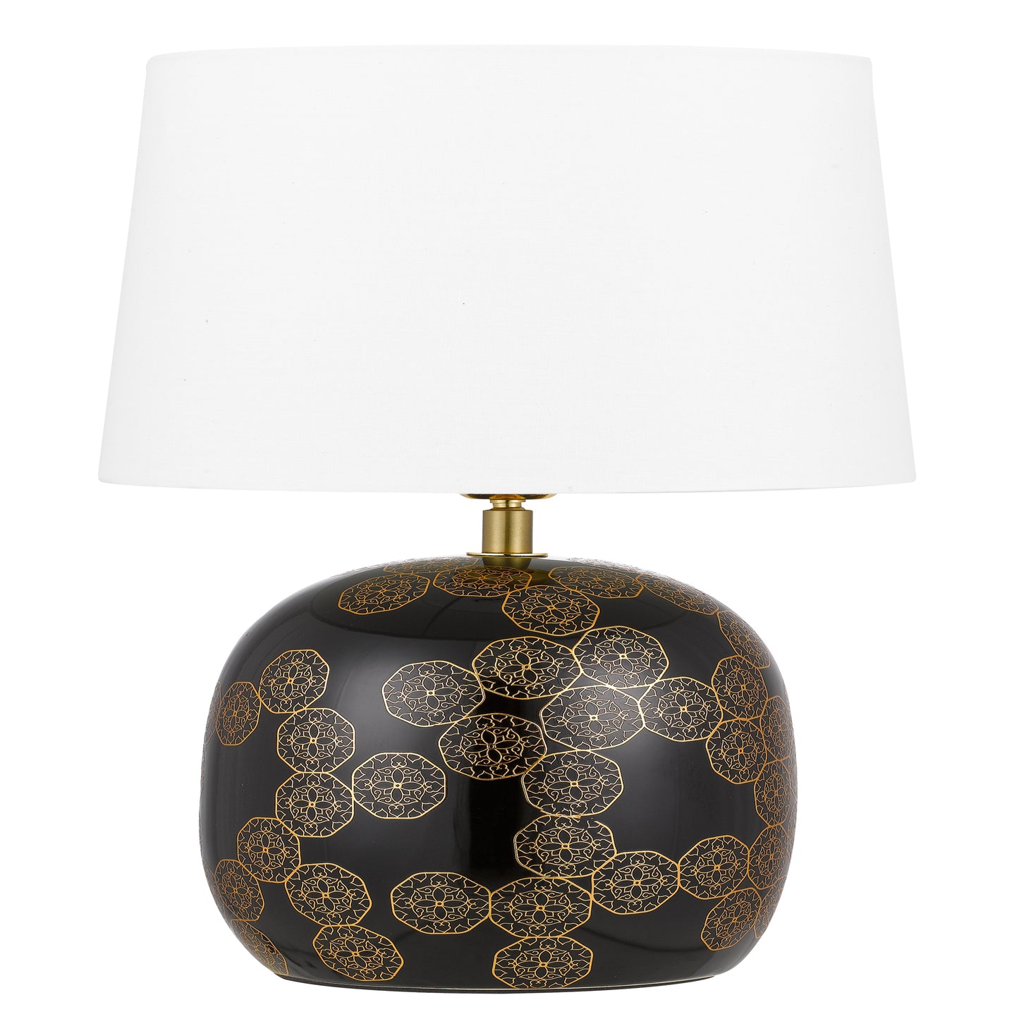 Evora TFS CERAMIC TABLE LAMP 25wE27max H:420 D:250 inline BLACK / IVORY