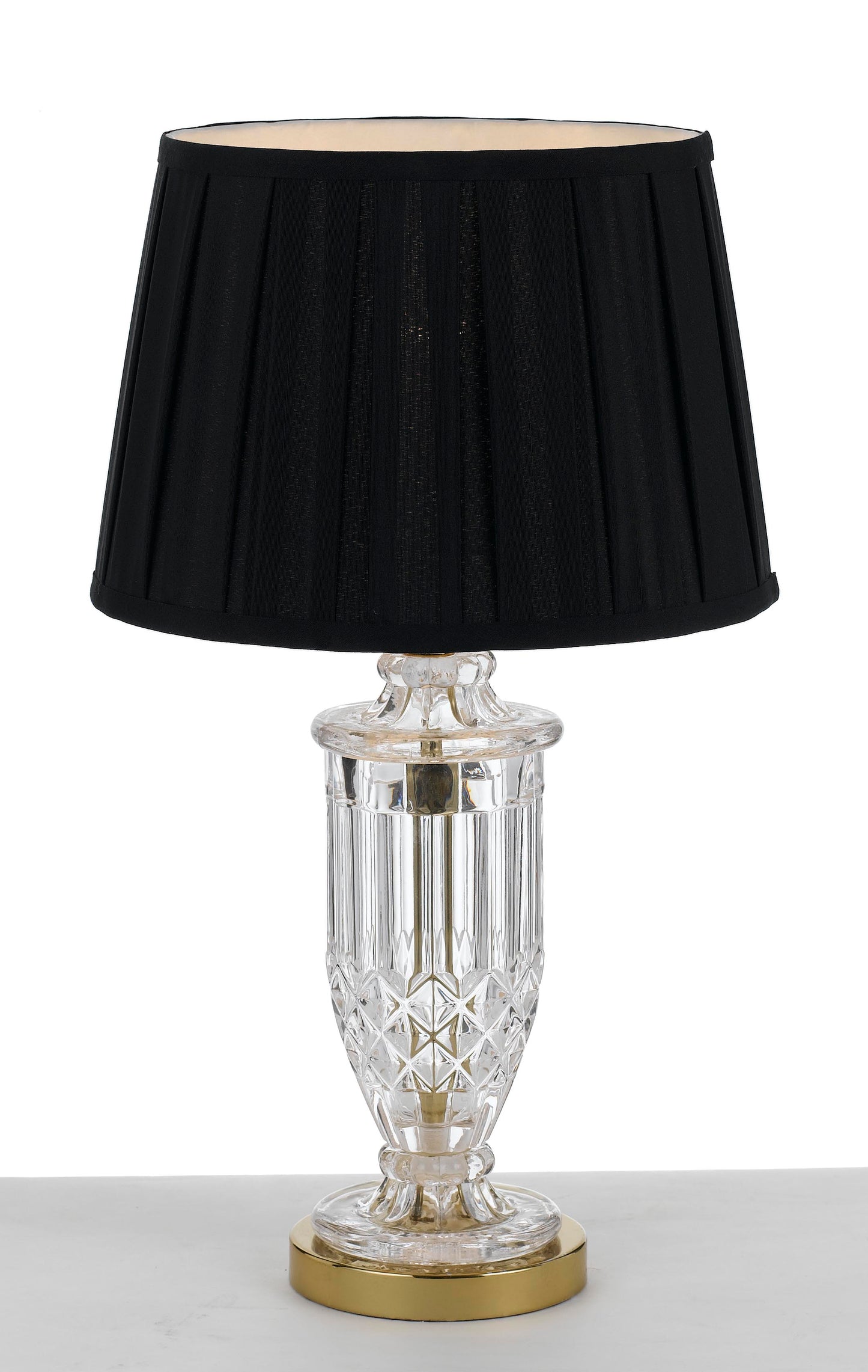 TFS TABLE LAMP 40wE27max D:290 H:510 GOLD CLEAR BLACK