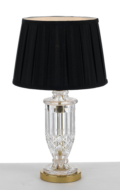 TFS TABLE LAMP 40wE27max D:290 H:510 GOLD CLEAR BLACK