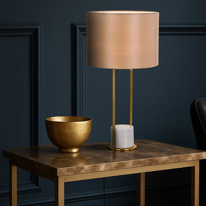TFS TABLE LAMP 25wE27max D:320 H:600 cable2.0 line swt WHITE/ANT GOLD/CREAM