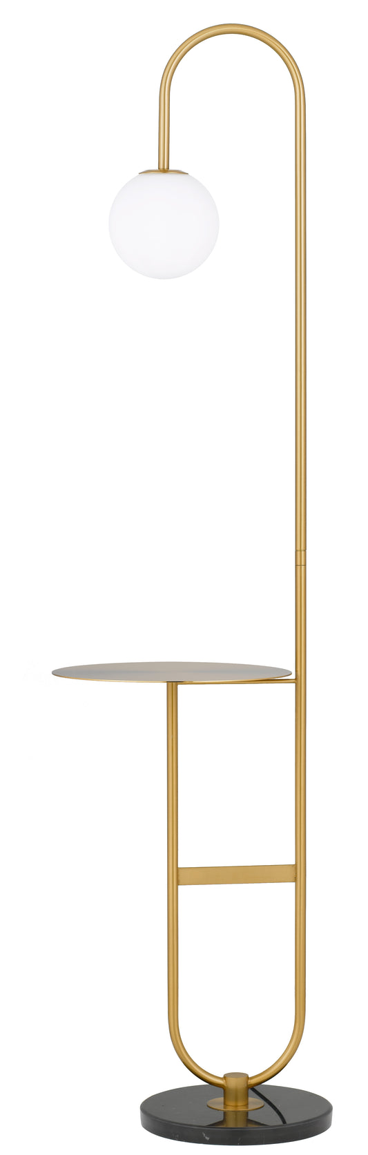 TFS FLOOR LAMP 25wE27max D:330 H:1530 Foot Switch BLACK BASE / ANTIQUE GOLD