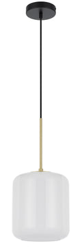 TFS SMALL PENDANT 25wE27max D:210 H:230 cab:2m BRASS MATT/OPAL