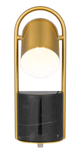TFS TABLE LAMP 25wE27max D:200 H:390 Inline Switch BLACK BASE/ANTIQUE GOLD SHADE