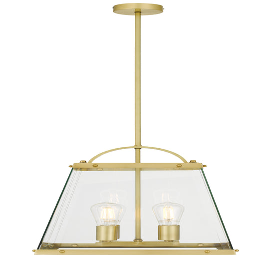Helsinki TFS 4 LIGHT SOLID BRASS PENDANT 4x25wE27max L:350H:450 BRASS / CLEAR