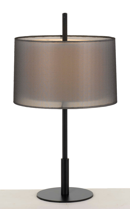 TFS TABLE LAMP 25wE27max H:580 D:310 BLACK/BLACK&WHITE