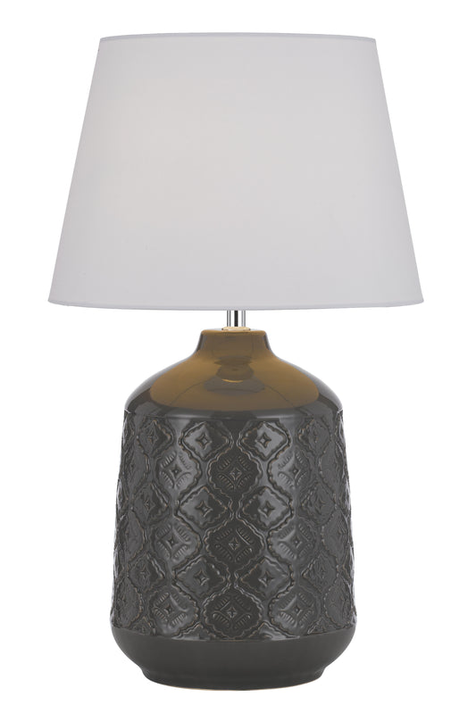 TFS CERAMIC TABLE LAMP 25wE27max H:535 D:300 GREY/WHITE