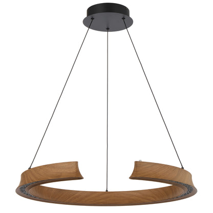 TFS PENDANT ROUND 34wLED DIM touc2210Lm cab2M (2700K_5500K) D650 H55 3CCT WOOD PAINTED