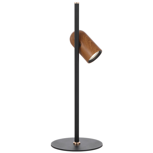 TFS TABLE LAMP 6wGU10 D180 H500 INLINE SWT BLACK / WOOD PAINTED