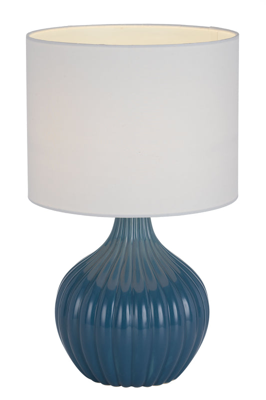 TFS CERAMIC TABLE LAMP 25wE27max H:440 D:260 BLUE / WHITE