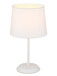 TFS TABLE LAMP 25wE27max H:400 D:225 WHITE/WHITE Inline Switch