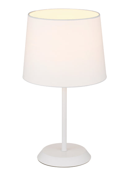 TFS TABLE LAMP 25wE27max H:400 D:225 WHITE/WHITE Inline Switch