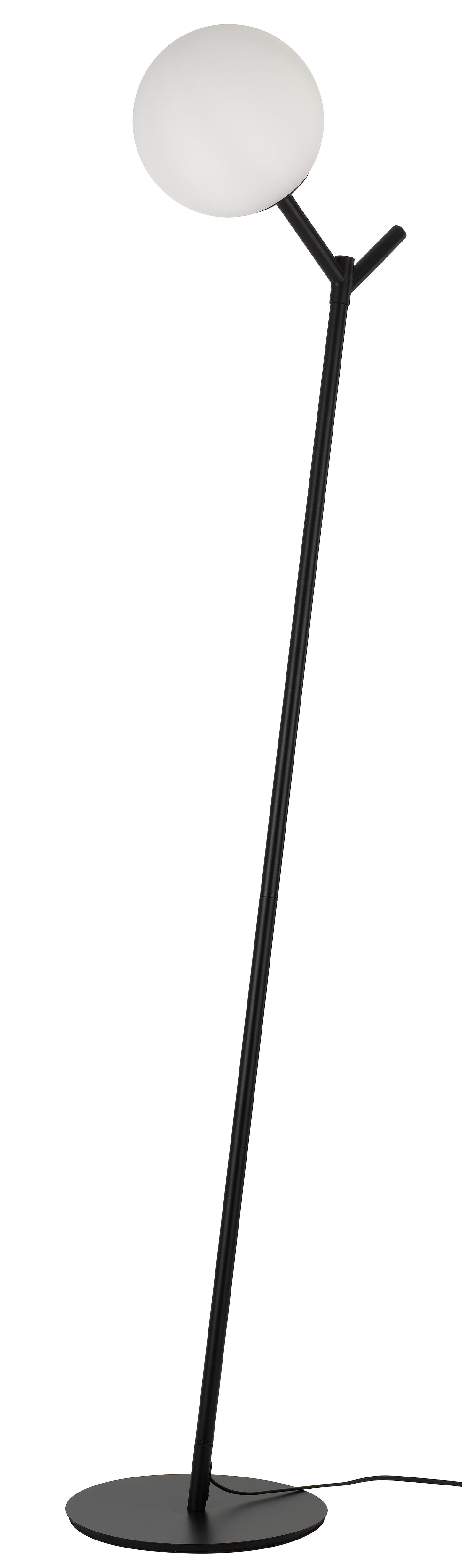 TFS FLOOR LAMP 25wE27max D:200 H:1510 BASE PLATE:280 Foot Switch BLACK/OPAL MATT