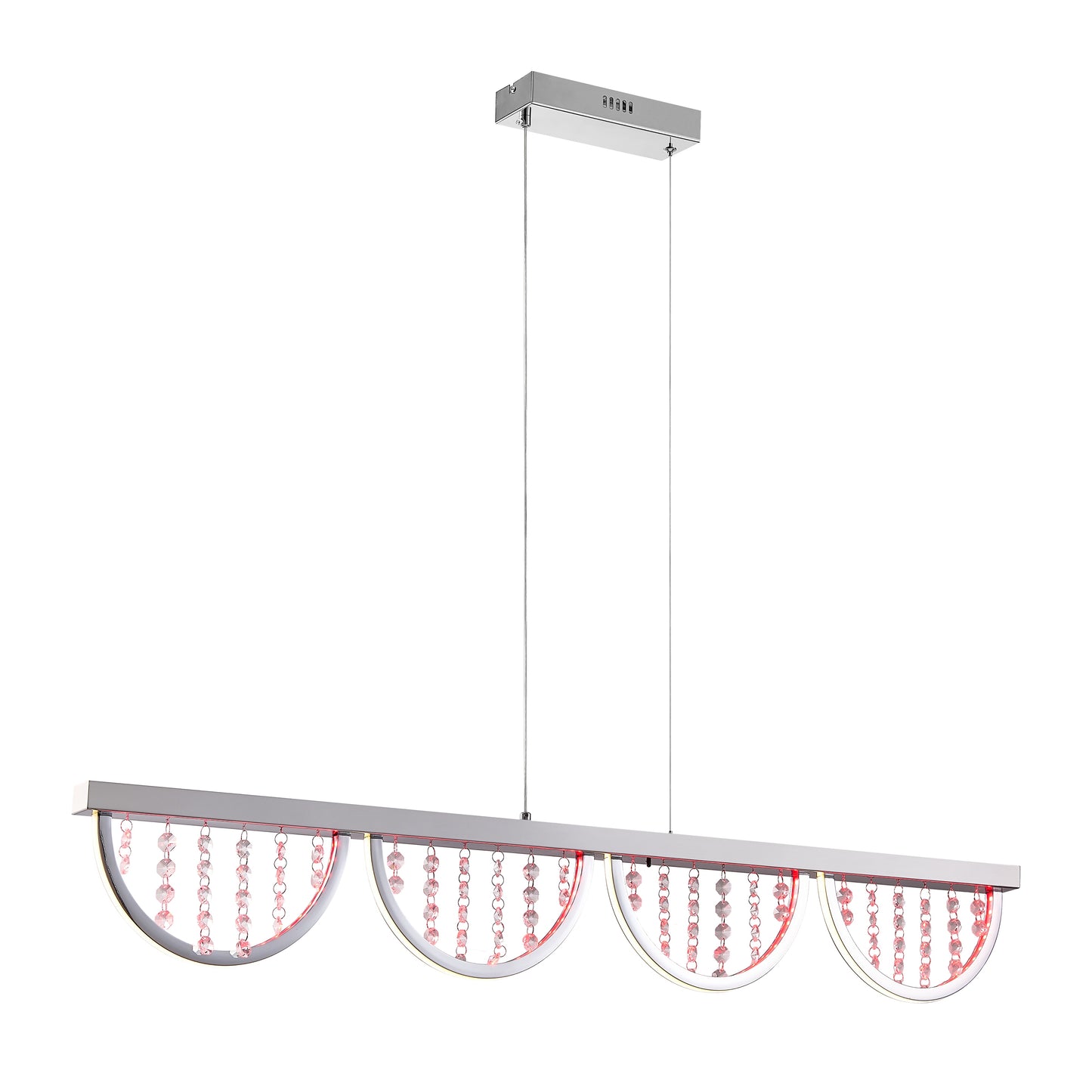 TFS PENDANT 24wLED 4000K cab2m DIM+RGB BY RMTE H170 L120 W80 2700LM CHROME/CRYSTAL