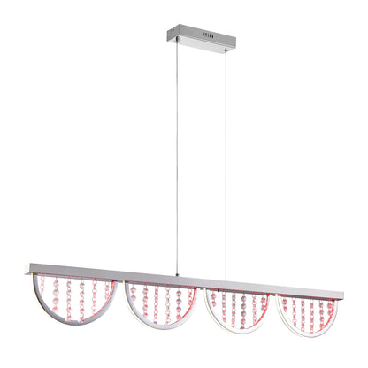 TFS PENDANT 24wLED 4000K cab2m DIM+RGB BY RMTE H170 L120 W80 2700LM CHROME/CRYSTAL