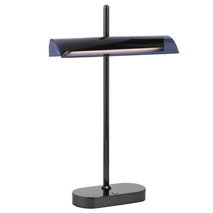 TFS TABLE LAMP 8wLED L250 H80 H400 3000K 3STEPTOUCH SWTCH DIM GUN METAL / SMOKE