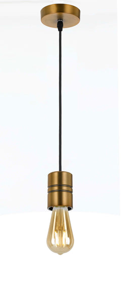 TFS CORD SET 25wE27max wSHADE RING L:2400 ANT.BRASS / BLACK