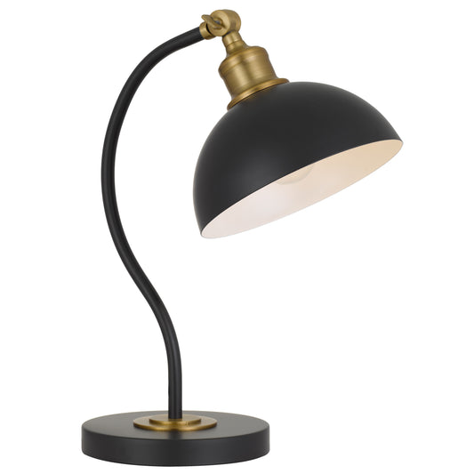 TFS TABLE LAMP 25wE27max L:285 W:200x H:415 SHADE D:200 H:190 BEIGE SATIN/ BRASS