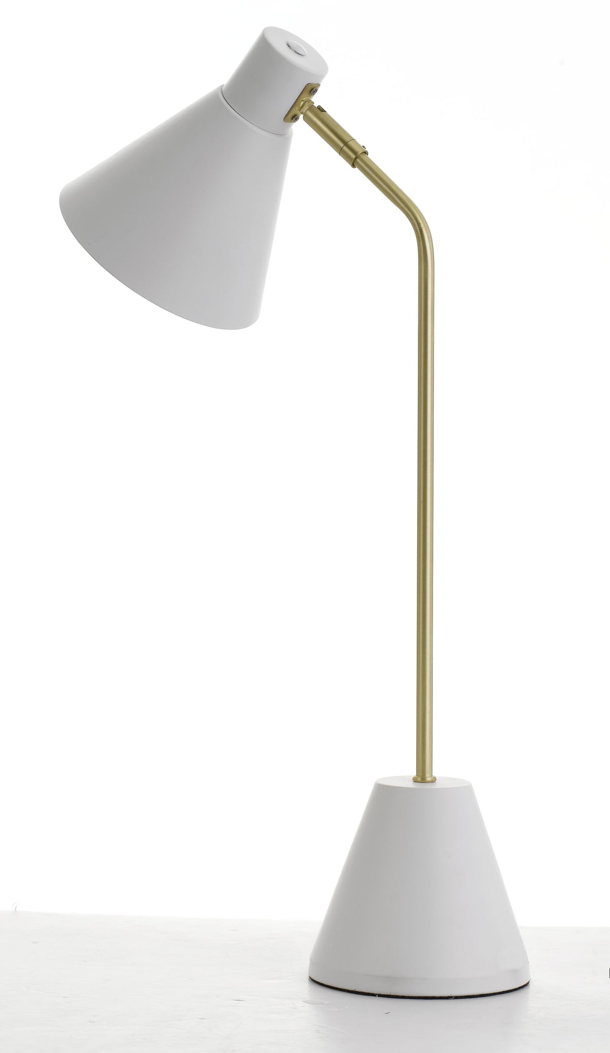 TFS TABLE LAMP 25wE14max D:140 H:540 cab:2.0M BRASS MATT/WHITE