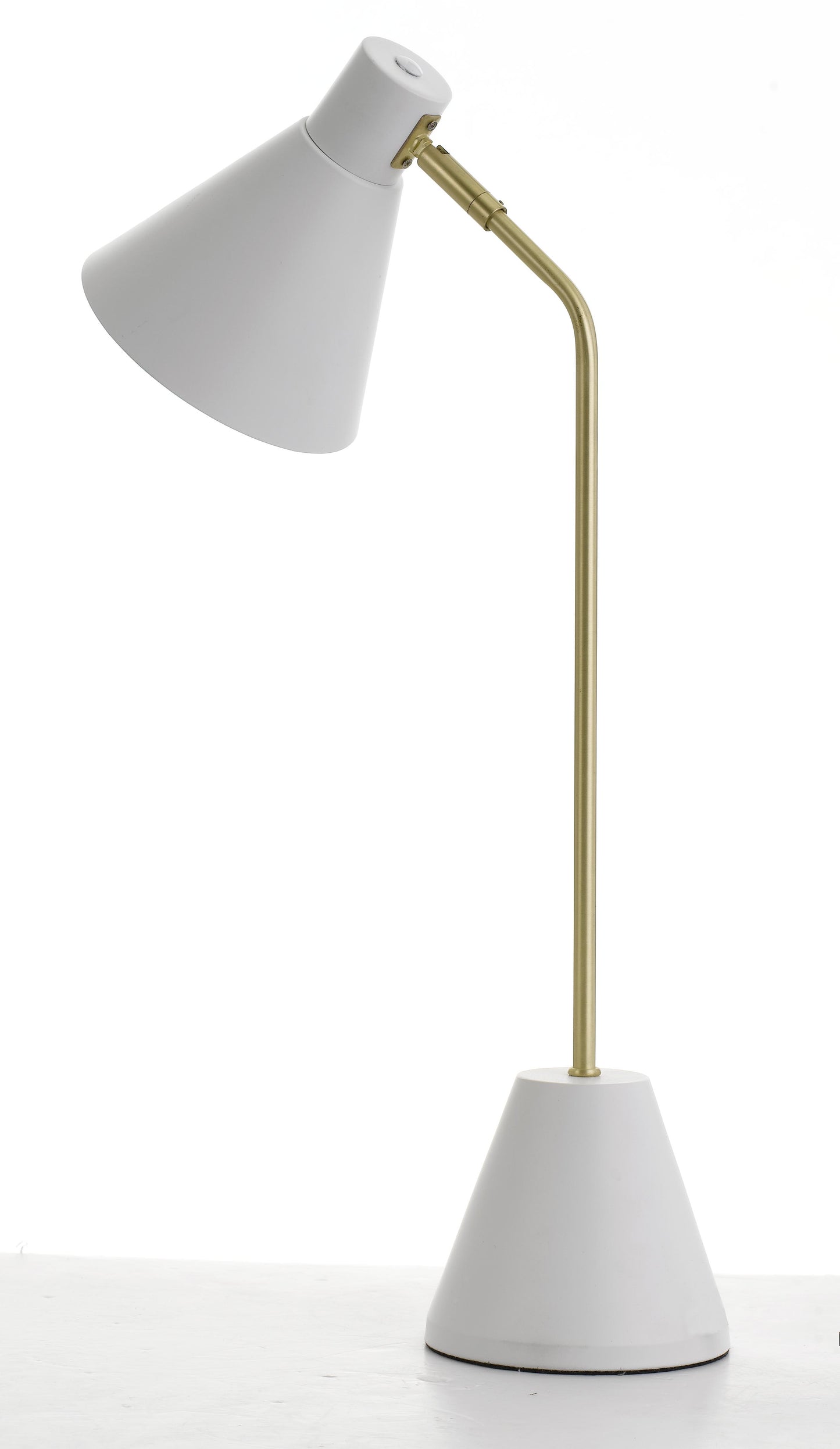 TFS TABLE LAMP 25wE14max D:140 H:540 cab:2.0M BRASS MATT/WHITE
