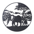 Black Elephant Metal Wall Décor