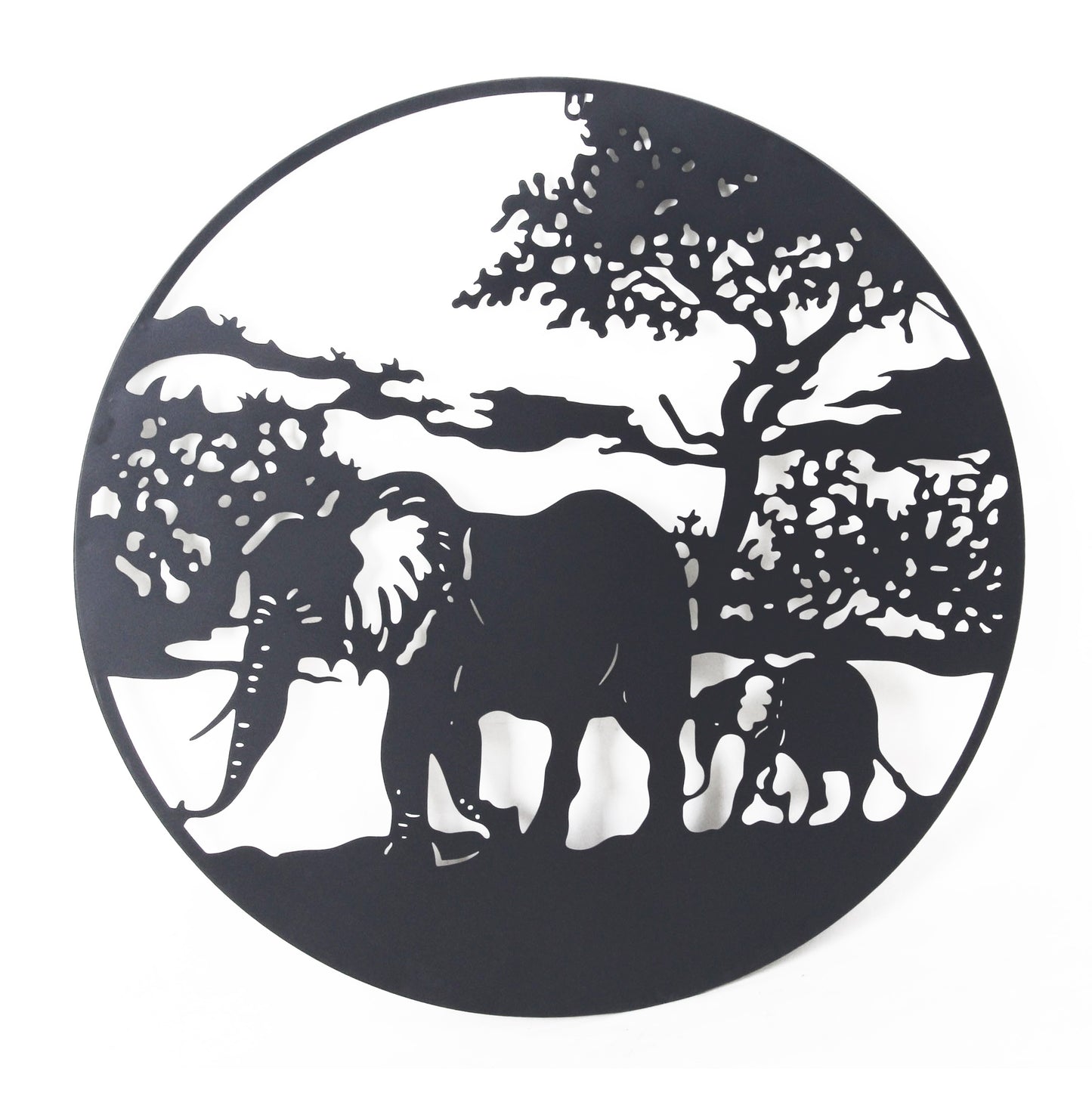 Black Elephant Metal Wall Décor