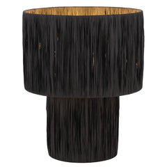 Wichita TFS LARGE TABLE LAMP 25wE27max D320 H380 INLINE SWT BLACK RAFFIA