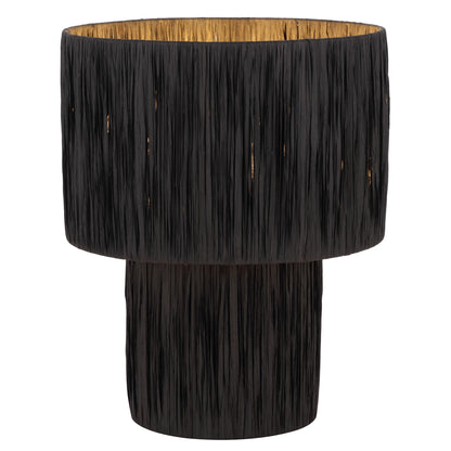 Wichita TFS LARGE TABLE LAMP 25wE27max D320 H380 INLINE SWT BLACK RAFFIA