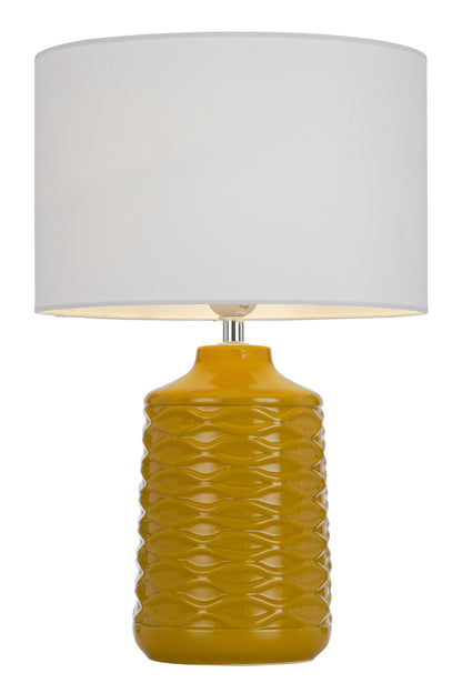 TFS CERAMIC TABLE LAMP 25wE27max H:425 D:280 BUTTERSCOTCH/WHITE